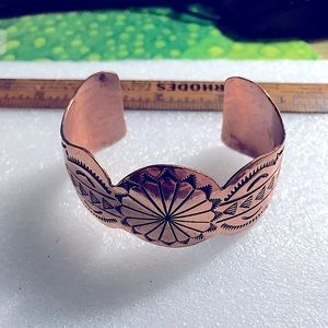 Copper Southwestern Navajo Cuff Bracelet